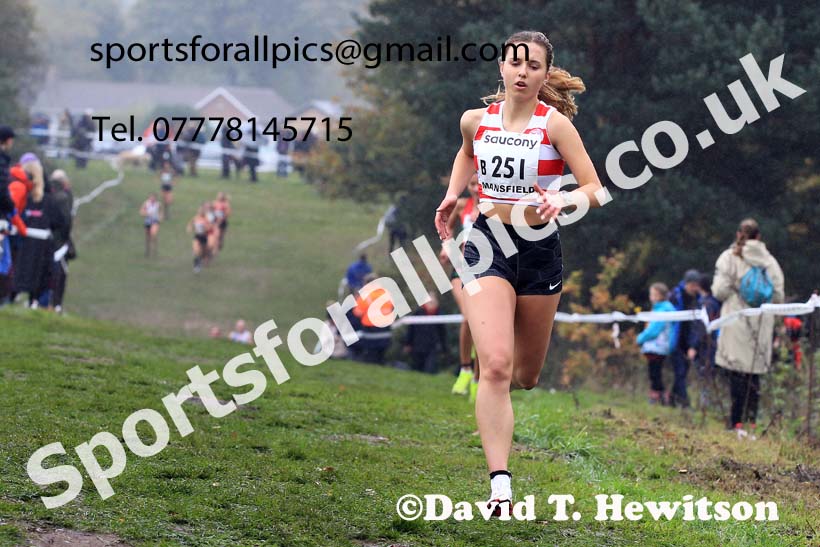 Junior Women, 2022 National Cross Country Relays, Berry Hill Park, Mansfield.  Photo: David T. Hewitson/Sports for All Pics